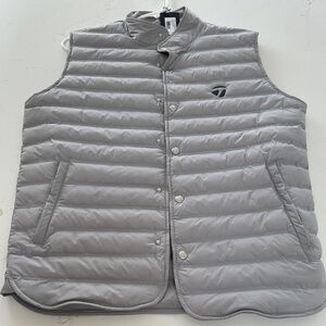 Peter Millar Men’s Crown Crafted Regent Gray Puffer Vest Medium with tags